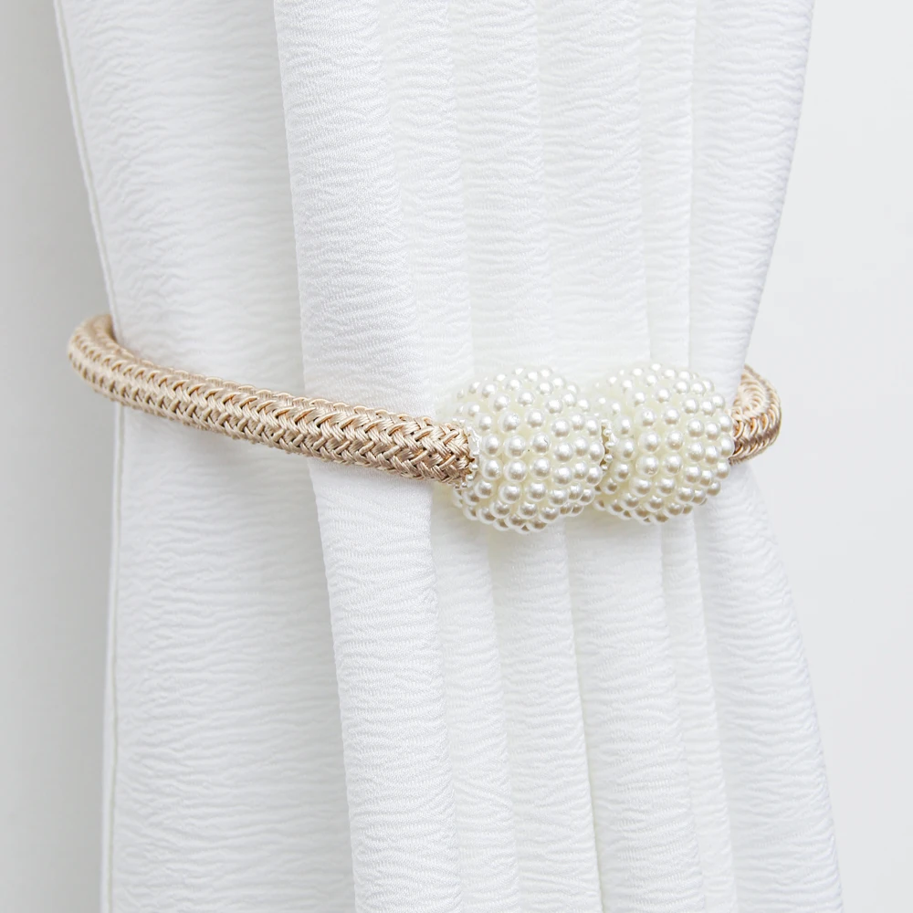 Магнитные зажимы для штор держатель с помпоном подвешивания магнитных шариков