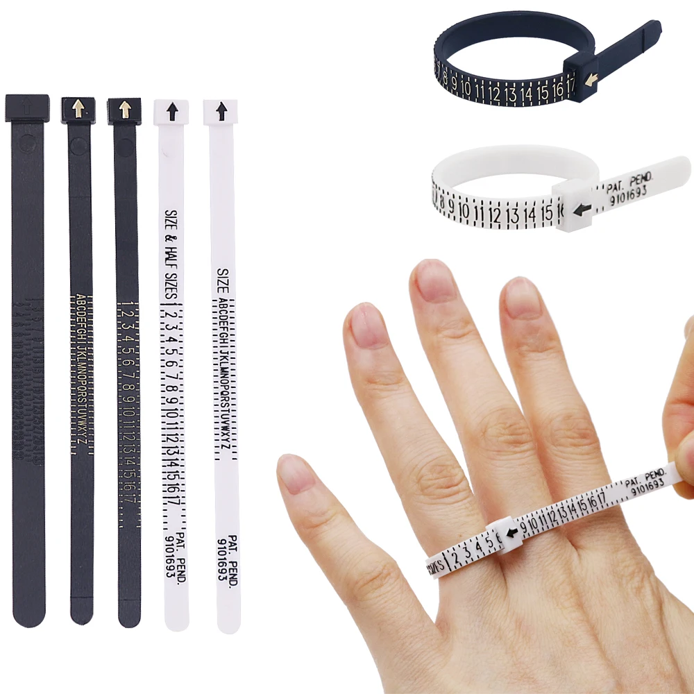 

Finger Ring Sizer Gauge (1-17 USA & A-Z UK 1-33 HK ) for Women, Men & Kids, Measure Your Ring Size at Home