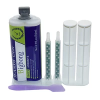 epoxy resin glue adhesives 50ml transparent 11 ab glues with 2pcs static mixing nozzles and 1pc mixing shovel 1pc hand push rod