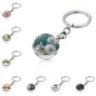 Маленький Ежик в тумане стеклянный шарик брелок кулон ручной работы модный брелок кольцо держатель ювелирные изделия подарки для нее