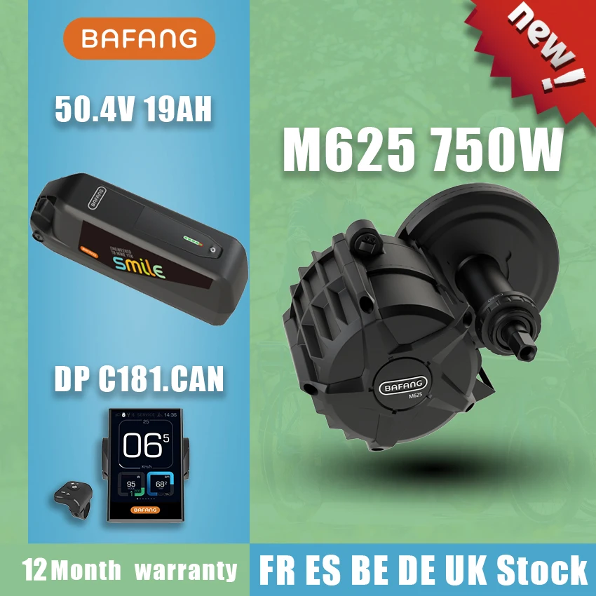 

Мотор BAFANG M625, 50,4 в, 750 Вт, средний приводной двигатель, комплект для преобразования электровелосипеда в электровелосипед с литиевой батареей...