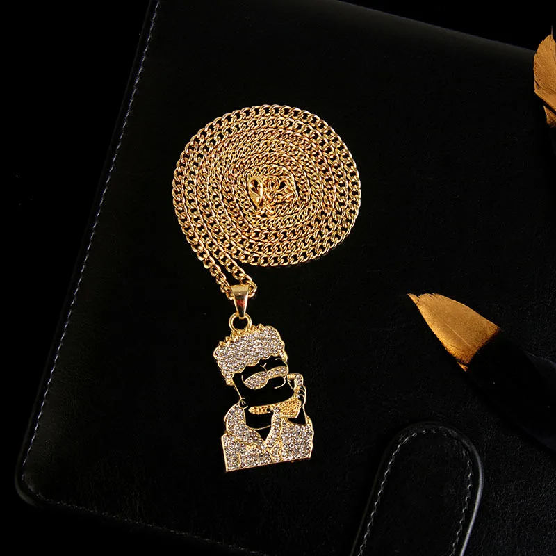 Ожерелье с кулоном в стиле панк и Симпсона хип-хоп рок кубинская цепь Pandents