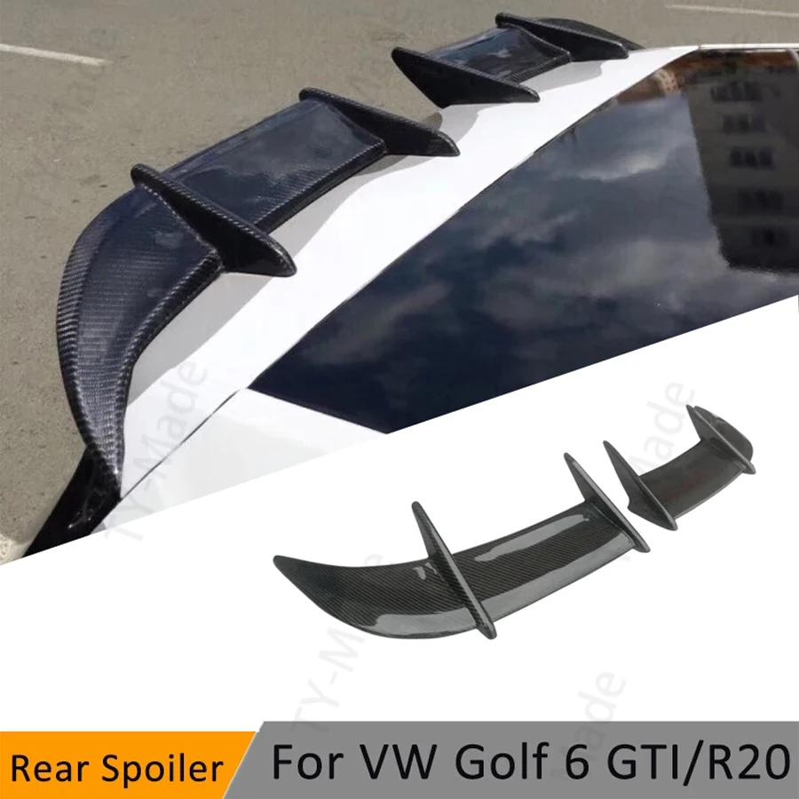

Carbon Fiber / FRP Unpainted Rear Roof Spoiler Wing Lip for Volkswagen VW Golf 6 MK6 VI GTI R20 2010 - 2013 Car Not for Standard
