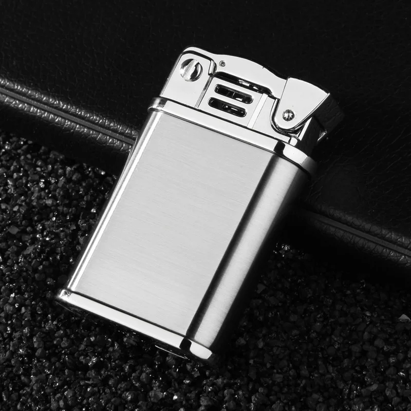 Kerosene Lighter Windproof Retro Brass Lighter Grinding Wheels Fire Cigarette Lighter Smoking Accessories Gadgets for Men
