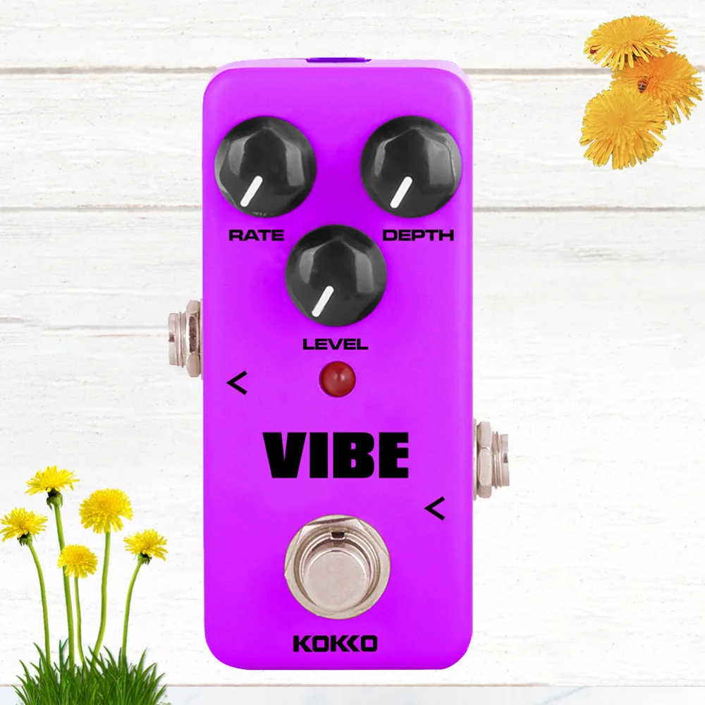 

Electric Guitar Effect Pedal Vibe Mini Analog Rotary Speaker Guitarra Effect Device True Bypass Guitar Accessories (Purple)