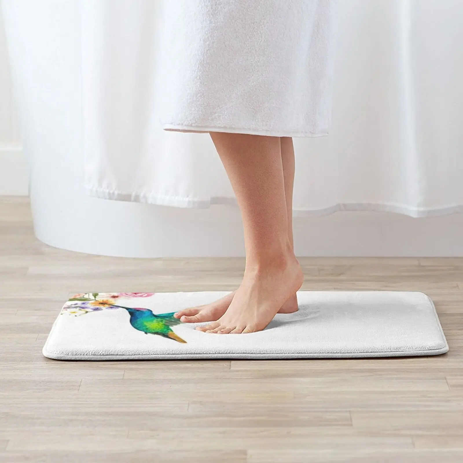 Ковер с маленьким колибри и цветами коврик мягкий ковер Колибри птицы