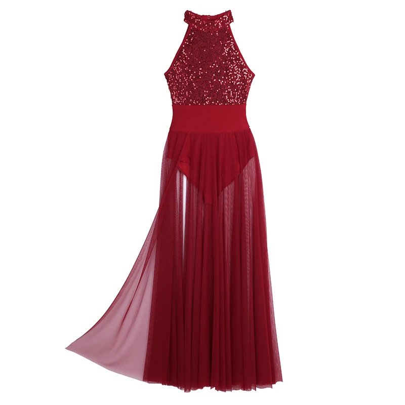 Женское балетное трико без рукавов с блестящими пайетками сценические костюмы