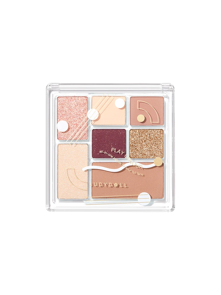 

TT JudydoLL Tangram Fun Eye Shadow Plate Makeup Blush Highlight Repair Matte Shimmer