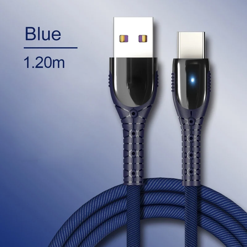 Blue Musyue usb type C кабель для huawei P30 P20 Lite mate 20 Pro 5A SuperCharge Быстрая зарядка USB C телефонный кабель для huawei P20 P10 - Цвет: Blue