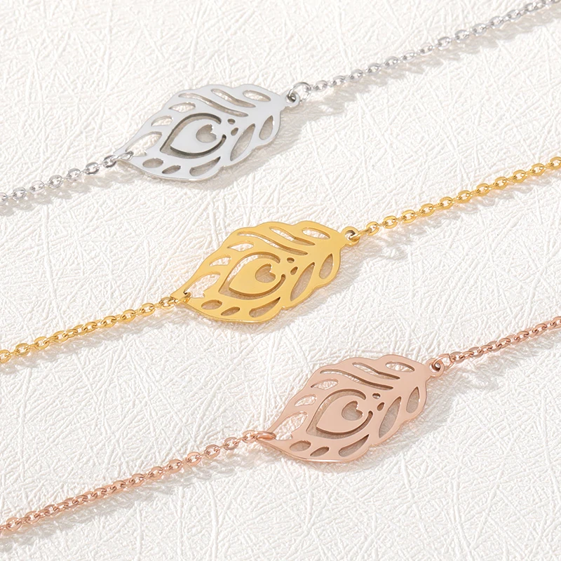 

Stainless Steel Fashion Simple Gold Silver Plated Cuff Bracelets For Women Leaves Bracelets Popular Adjustable Bangle Bracelet