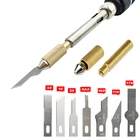 Электрический паяльник Easyfix 936, Медная головка для ремонта задней крышки IPhone XS MAX, удаление клеевого лезвия, ремонт чипа