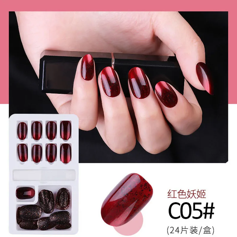 24/30 шт. накладные ногти для дизайна ногтей блестящие/матовые полное покрытие