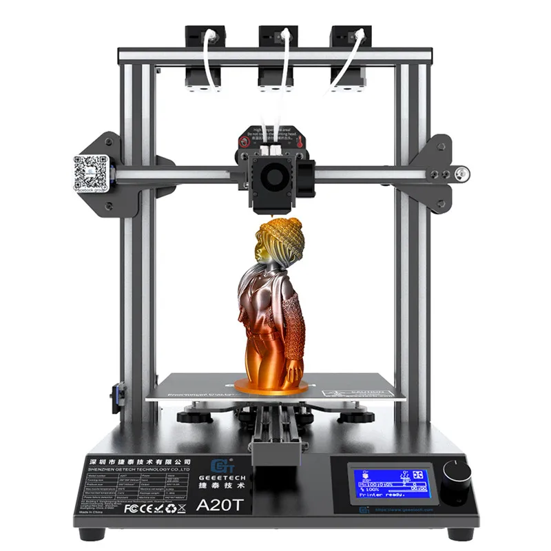 Цветной 3D принтер GEEETECH A20T 3 в 1 аналоговый сопло цветной с поддержкой подключения
