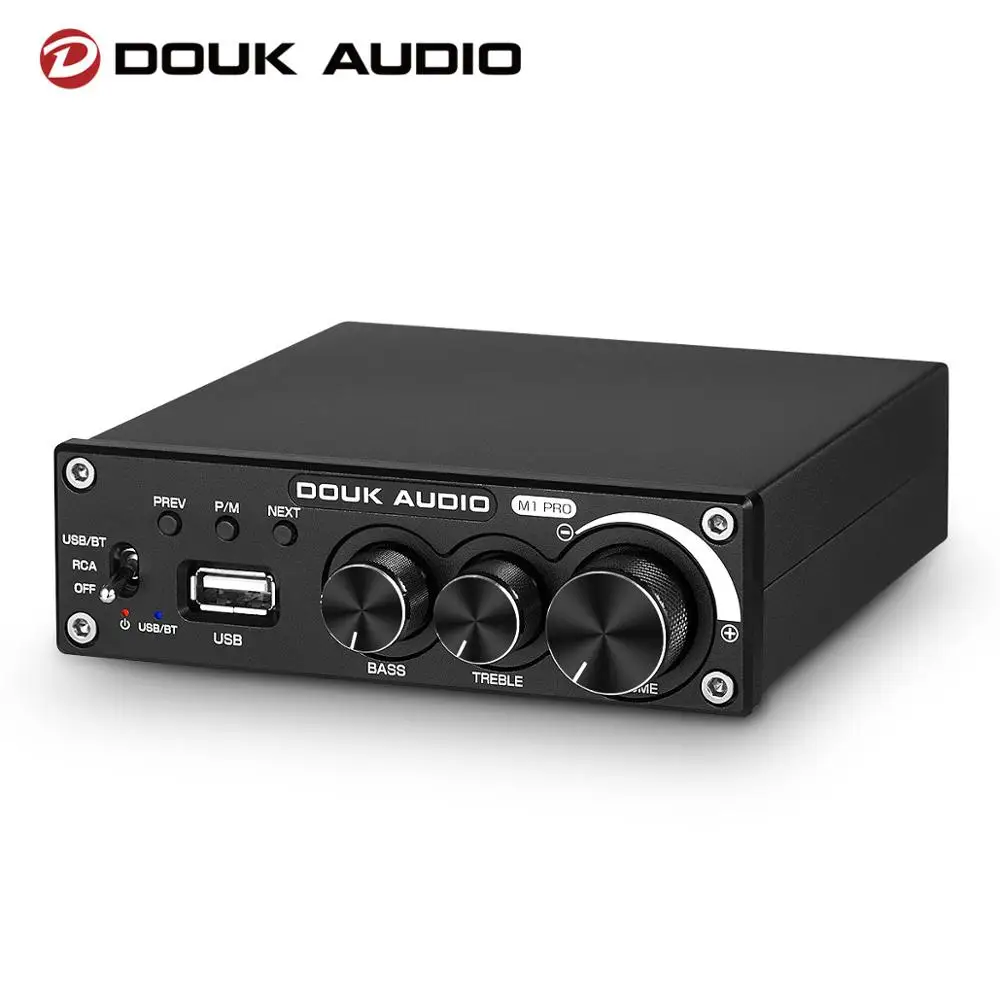 Усилитель мощности Douk Audio M1 PRO Hi Fi Bluetooth 5 0 стерео TDA7498E беспроводной приемник USB