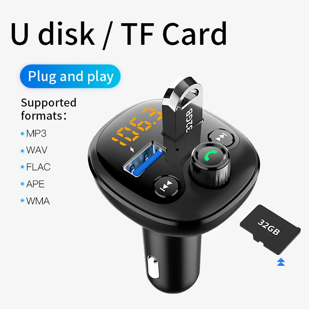 Автомобильный FM передатчик с MP3 плеером Bluetooth Quick Charge 3 0 QC для Volvo XC60 XC90 S60 V70 S80 S40 V40 V50