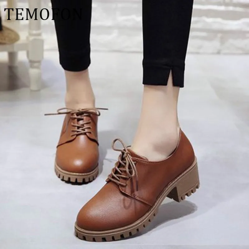 Модные Ботинки martin Женская кожаная повседневная обувь на шнуровке Ботильоны