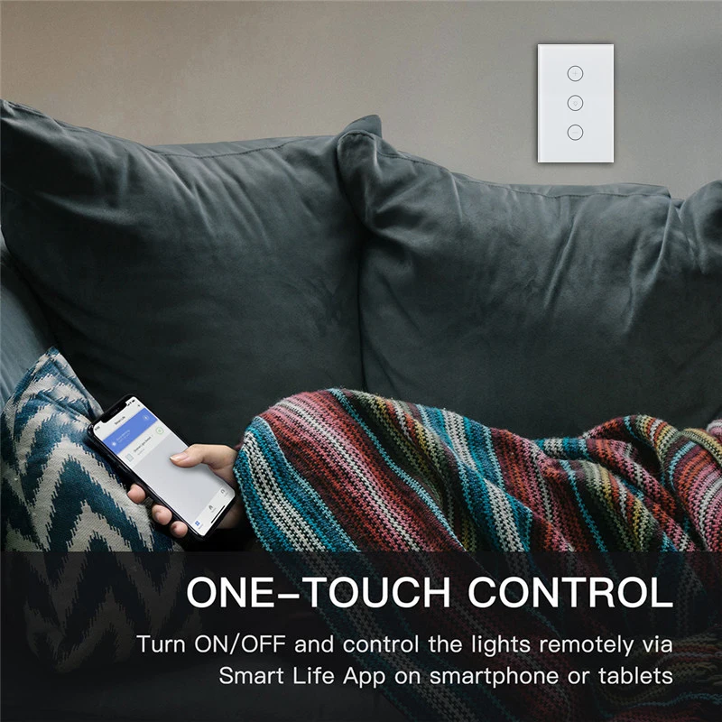 UNKAS Tuya Smart Life Work With Alexa And Google Home IFTTT WiFi Dimmer Light Switch APP Remote Control Outlet | Обустройство дома