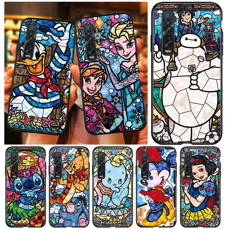 

Disney retro color art For OPPO Realme GT Neo 2 Q3 C21Y C11 C21 C20 V15 X7 Q2 i V3 V5 X50 X3 X2 Black Funda Capa Phone Case
