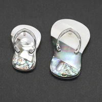new charms shoe shape pendant natural abalone shell pendant for making women men diy jewelry exquisite necklace gift