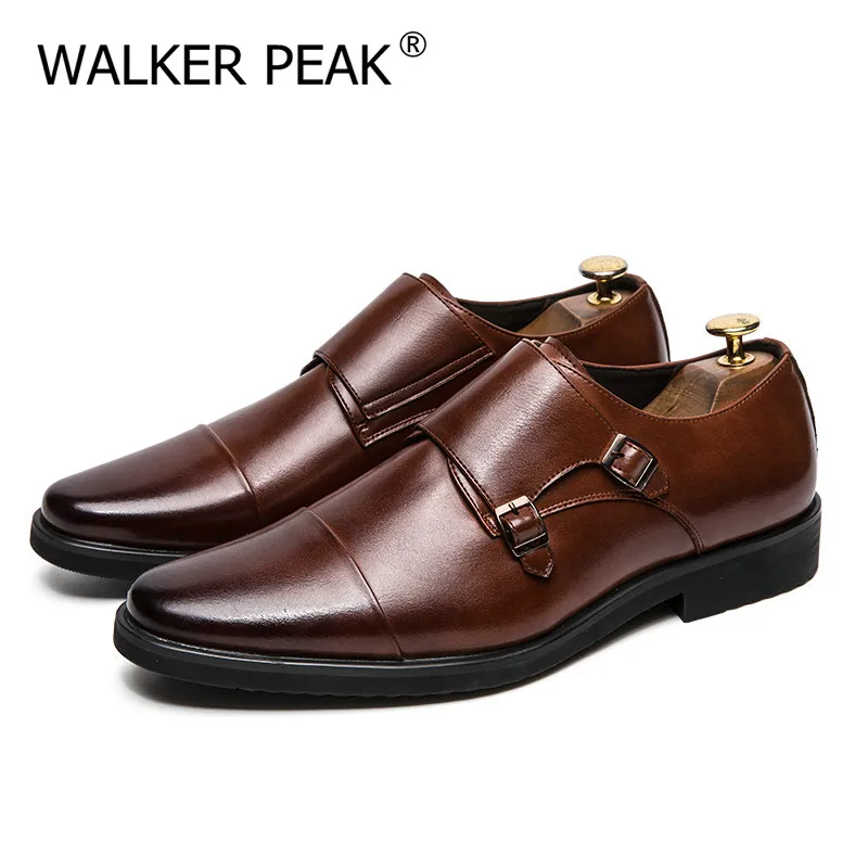 Мужская деловая обувь Оксфордские кожаные модельные туфли с квадратным носком и