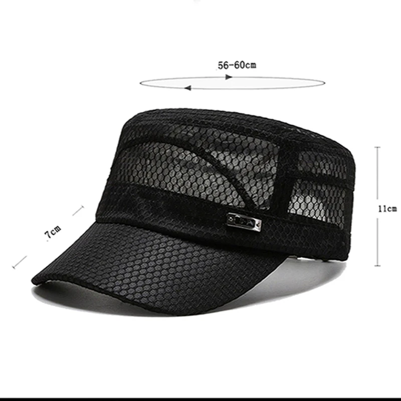 

2021 New Casual Hat Flat Cap Stylish Cap Head Cover Breathable Hollow Classic Mesh Stylish Head Accessories High Quality Hot
