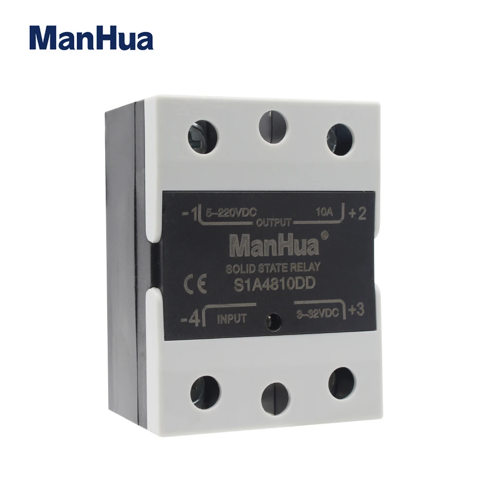 ManHua SSR 10A/25A/40A/60A 3 32VDC вход 5 220VDC выход Однофазный DC В твердотельный релейный