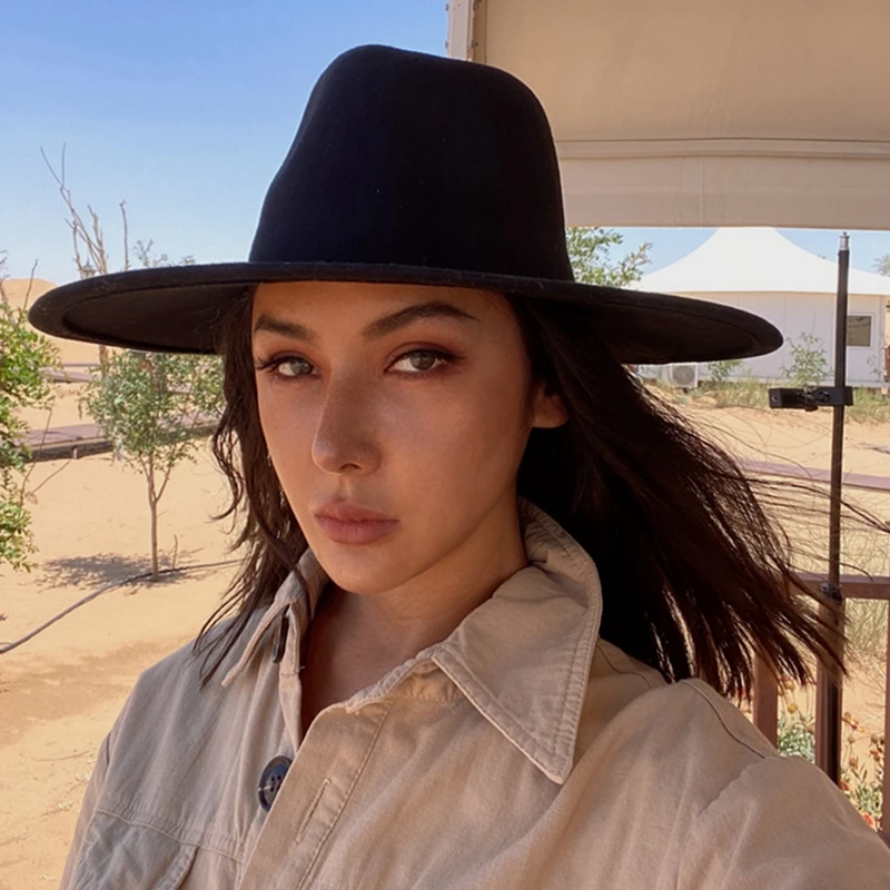 Фетровая шляпа с широкими полями для мужчин и женщин Классическая фетровая котом