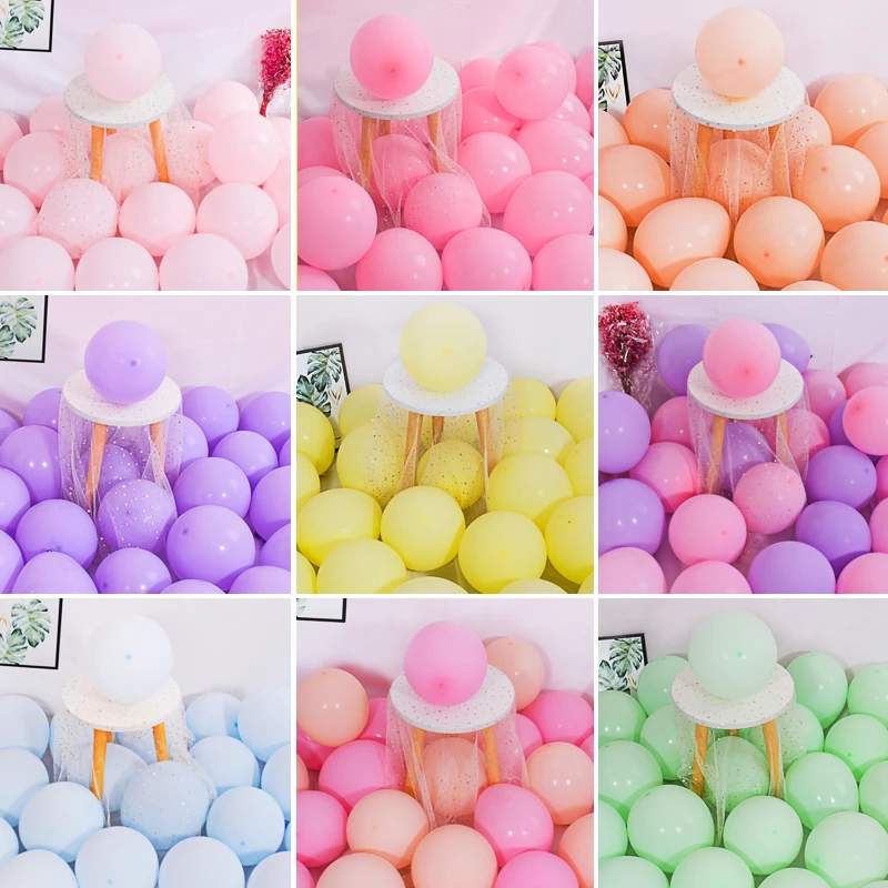 50 шт. DIY Макарон воздушных шаров из латекса Металлический воздушный шар Globos