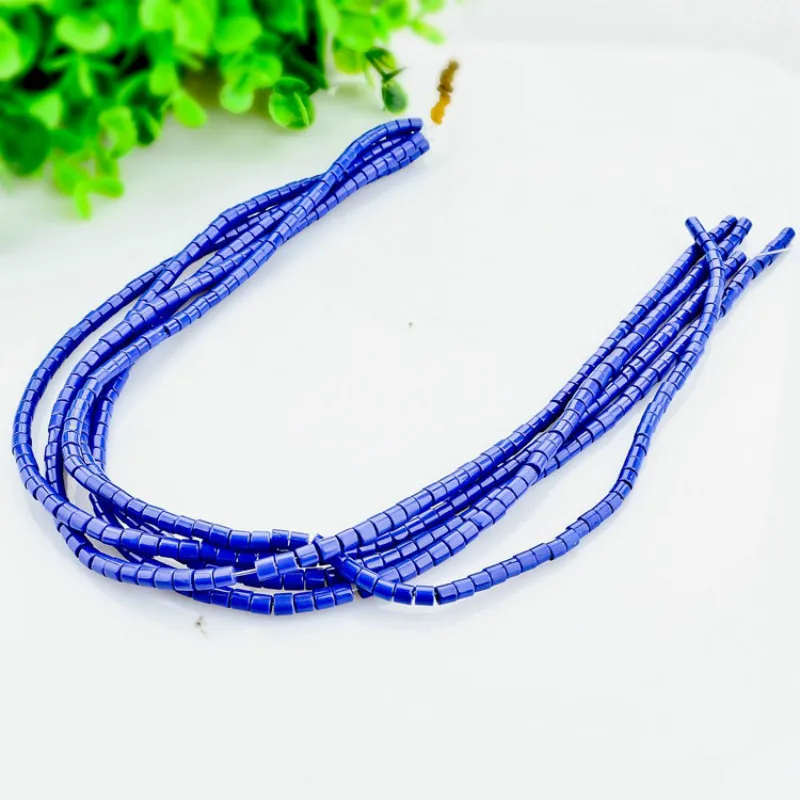 Натуральный камень лазурит цилиндрические бусины россыпью 4x4 мм полудрагоценные