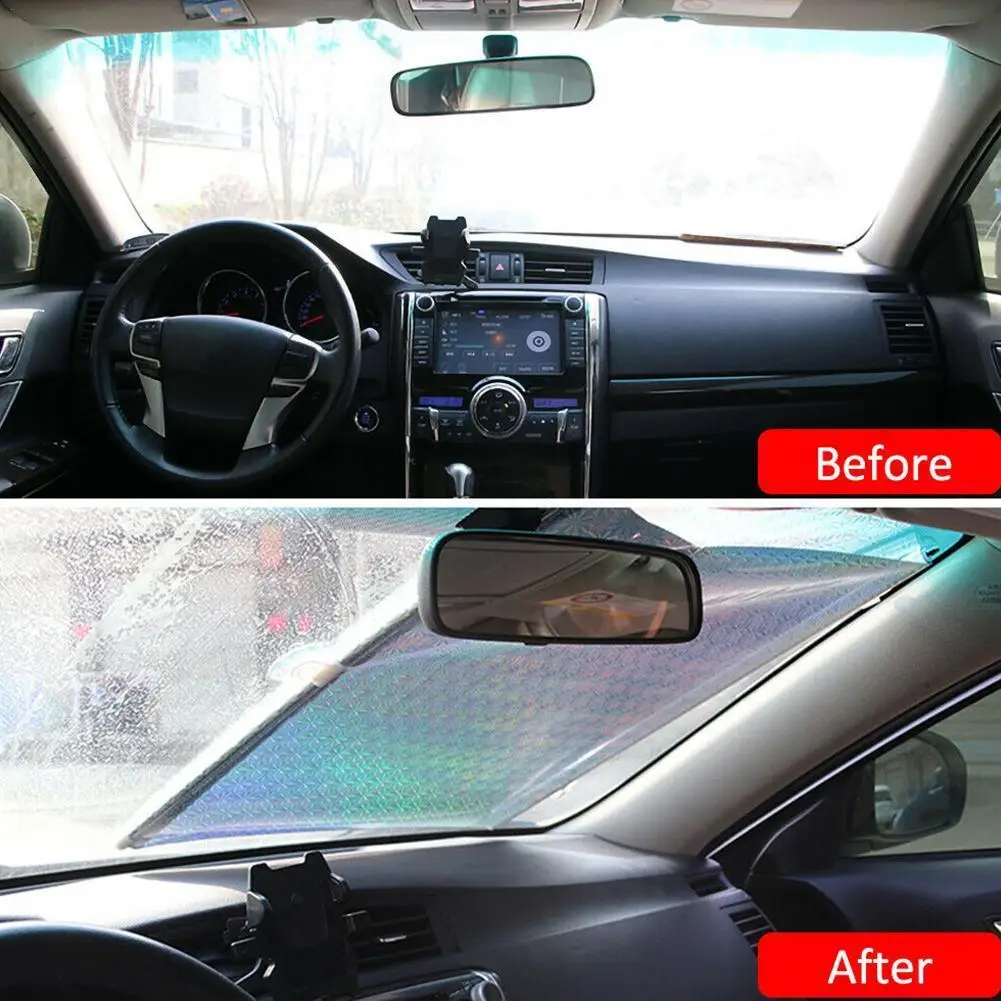

Vehicle-Mounted Automatic Retractable Sunshade Car Block Sun Curtain Protection Shade Windshield UV Visor Sun S5E6