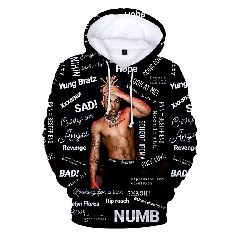 L01 Xxxtentacion толстовки стильные мужские брендовые модные толстовки образец 3D принт осенние пуловеры с длинными рукавами в стиле хип-хоп Большие размеры - Цвет: L01