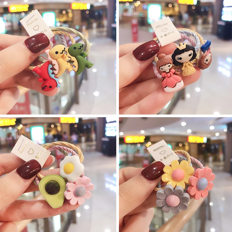 Детская резинка для волос 3 шт./компл. с цветами аксессуар волос|Аксессуары