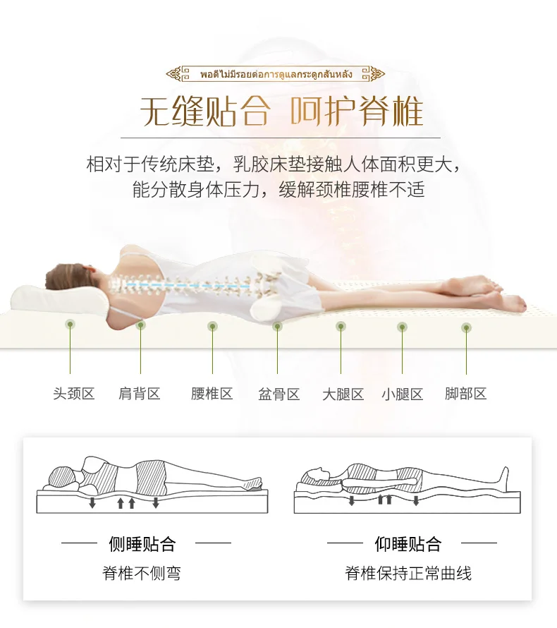 Высококачественный 100% натуральный латексный матрас-татами с медленным