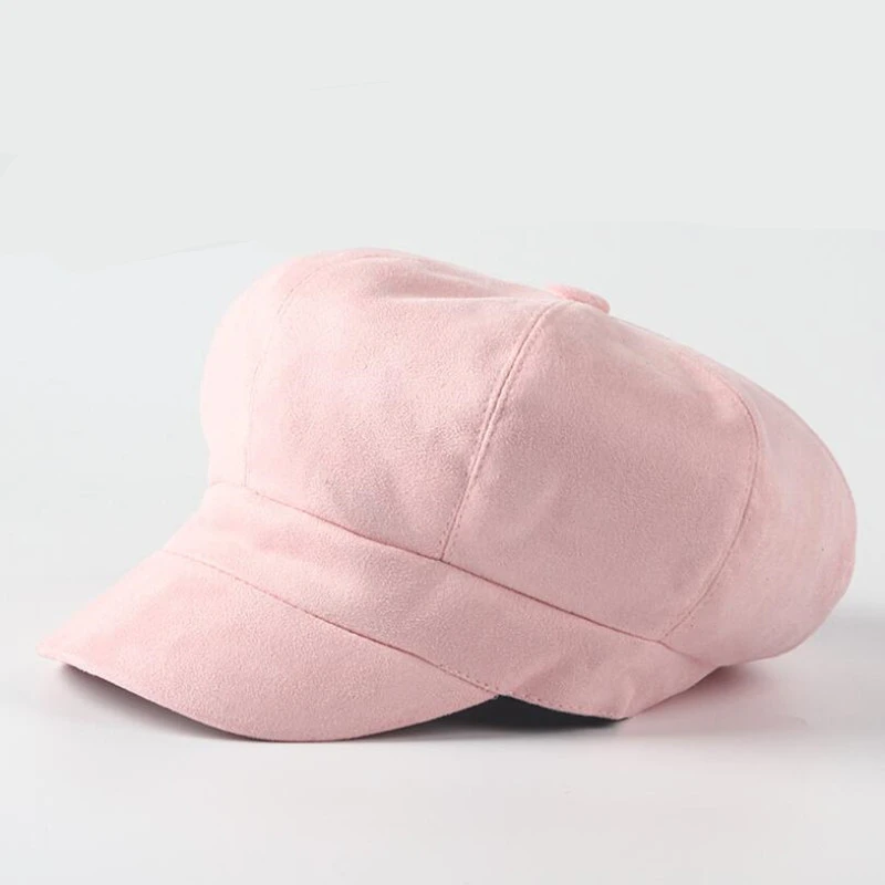 Замшевая кепка газетчика берет для женщин и мужчин плоская осенне зимние шапки