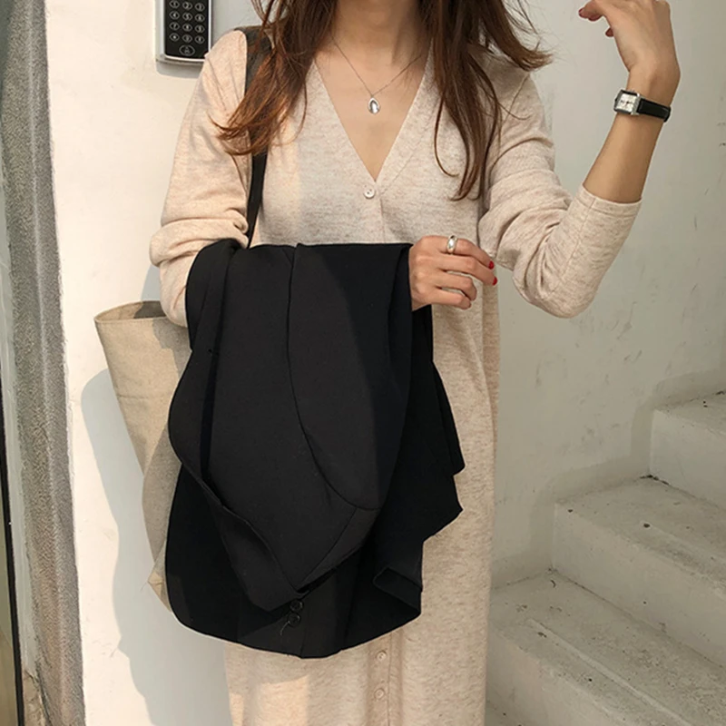 

Однобортное плотное корейское платье-свитер, новинка 2021, женские вязаные теплые платья-джемперы, однотонные зимние женские синие осенние п...