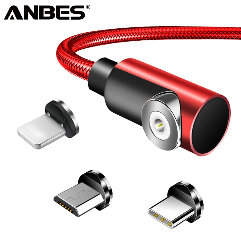 ANBES 2 м Магнитный кабель Micro usb type C зарядное устройство для зарядки iPhone XS X XR 8 7 samsung S8