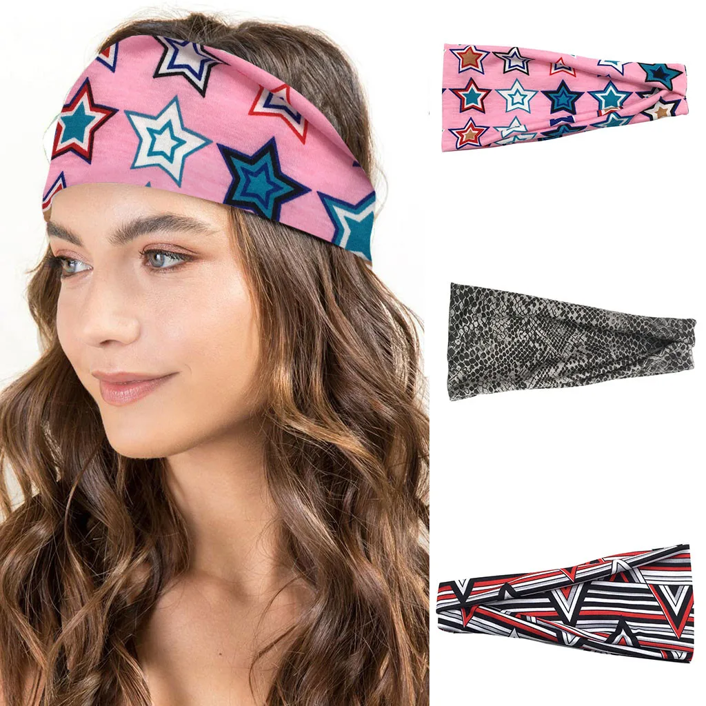 Спортивная повязка унисекс для волос широкая спортивная пота головная йоги