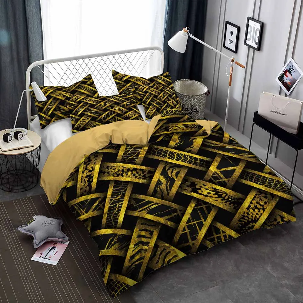 

Knit Crossing Shape Bedding Set Gold And Black Duvet Cover Sets Comforter Bed Linen Twin Queen King Single Size Dropshipping