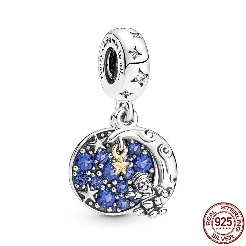 

2022 Hot 100% 925 Sterling Silver Charm Beads Santa's Dream Charm Dangle Charm Fit Original Pandora Bracelet Silver 925 Jewelry