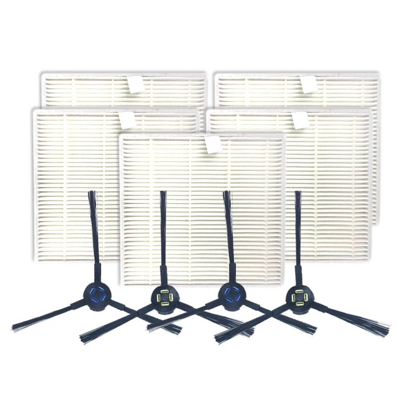 1 компл. Запчасти для робота пылесоса боковые щетки + фильтр сетка chuwi Ilife V8S V80