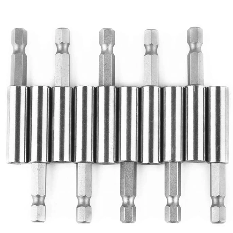 

10 Pack Magnetic Extension Socket Drill Bit Holder 1/4Inch Hex Power Tools