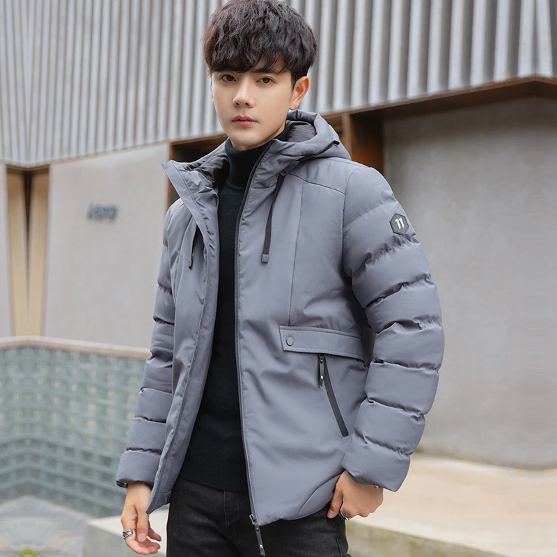 

Мужская водонепроницаемая куртка из хлопка, с капюшоном и защитой от ветра