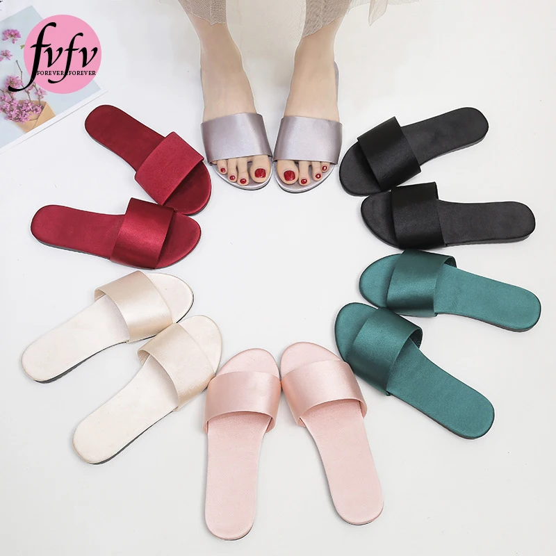 [FVFV] Новинка 2020 года Летние атласные Вьетнамки в Корейском стиле Модные