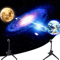 moon earth projector night light sunset projection led desk lamp for bedroom atmosphere rainbow lamp decoration light