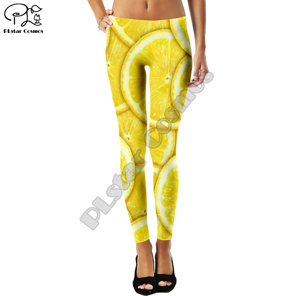 

colorful Leggings Sample Women's food candy fruit Stitching Leggings Digital Print Pants Trousers Stretch Pants Plus Size CO-22