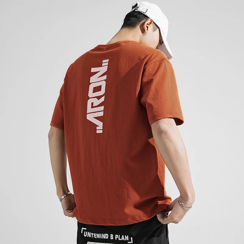 Футболка мужская оверсайз с коротким рукавом модная повседневная рубашка в