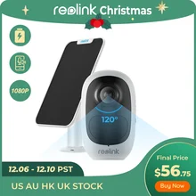 Reolink Argus 2E and Solar Panel Rechargeable Battery WiFi Camera 1080P Full HD PIR Motion Detection 2-Way Audio 120° Wide Viewi