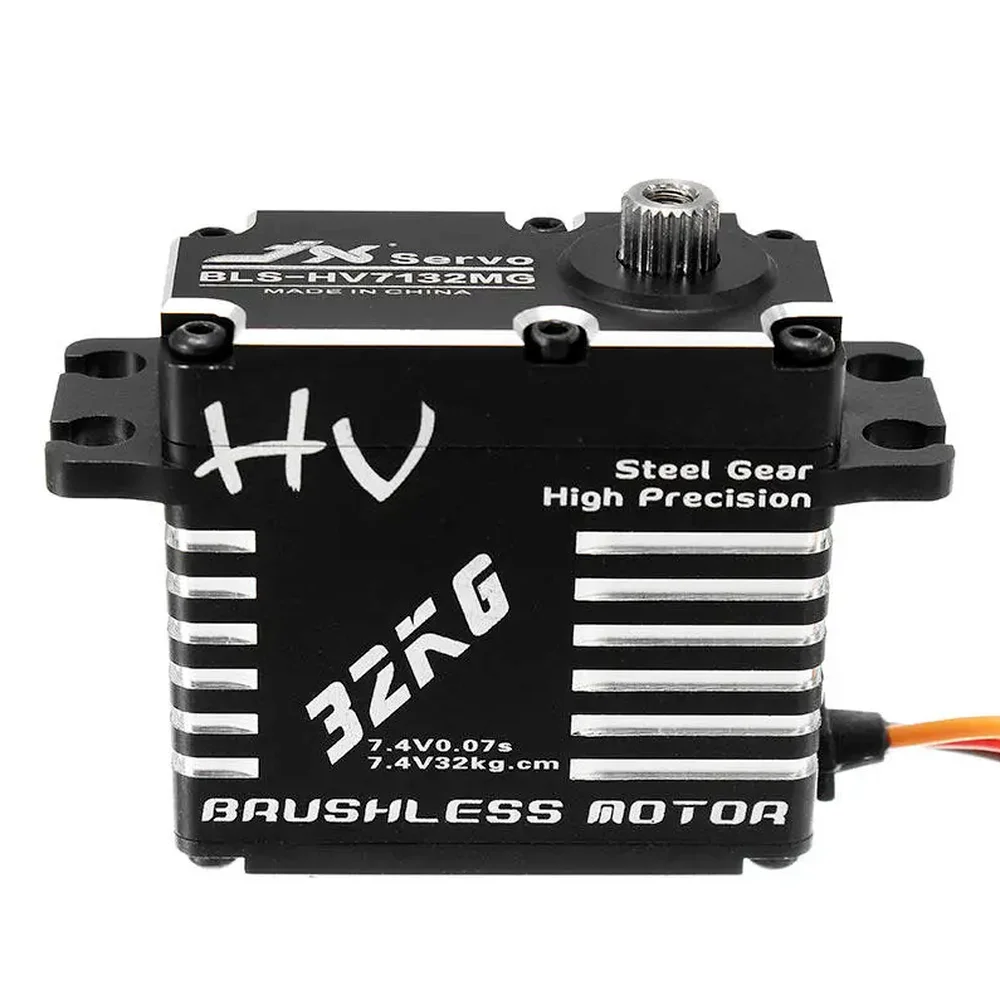 

JX BLS-HV7132MG HV7132MG 32KG 180 Degrees HV High Steel Gear Digital Brushless Servo for 1/5 RC Car Truck Robot Airplane Drone