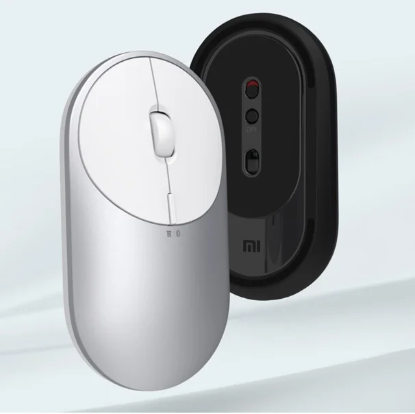 Оригинальная портативная мышь Xiaomi Mi 2 4 DPI 4000 2400 1800 1200 Bluetooth RF2.4 Алюминиевый