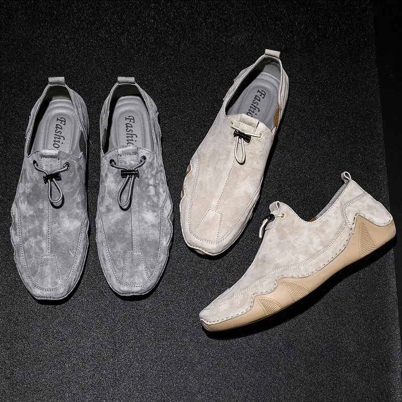 

Sneakers cow suede Leather Shoes Men Spring autumn Man loafers Shoes High Quality Leather Sneakers Men Comfort Shoes moccasins